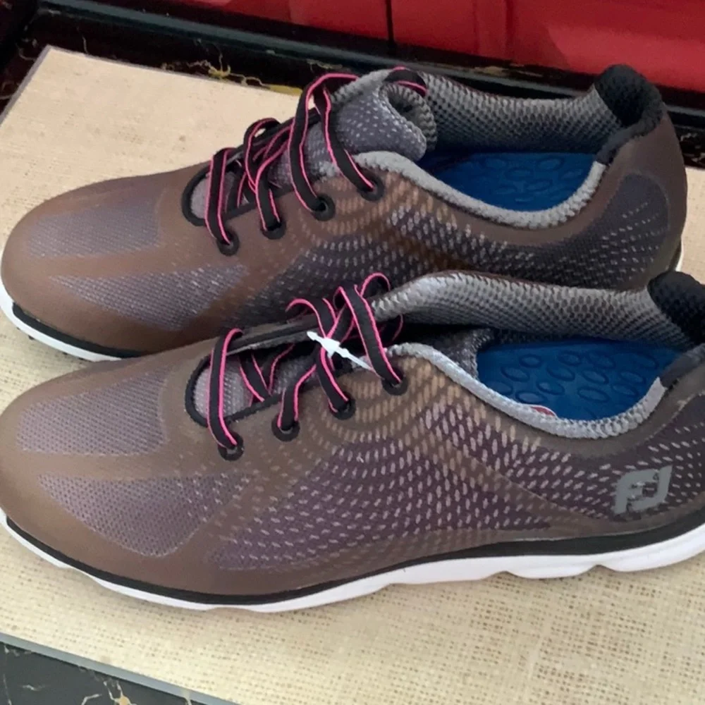 FootJoy Brown and Pink Women’s Golf Sneakers